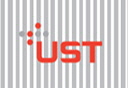 UST logo - Applying the word mark on a background with complicated patterns